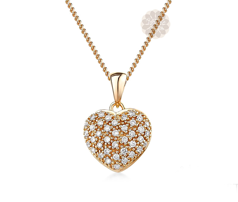 Vogue Crafts & Designs Pvt. Ltd. manufactures Diamond Heart Pendant at wholesale price.